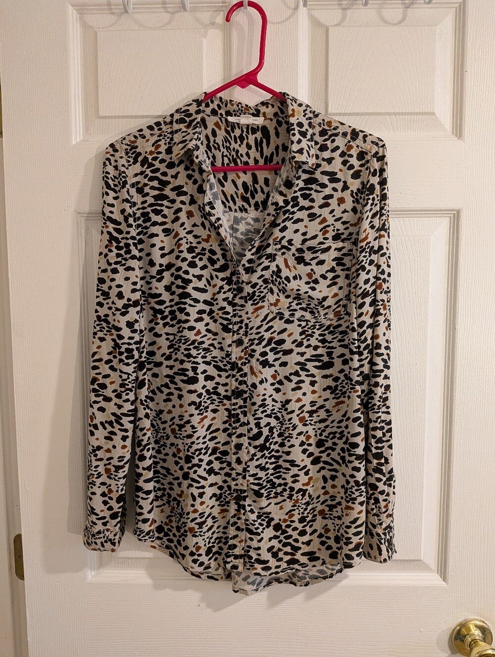 Leopard Print Button Up Shirt